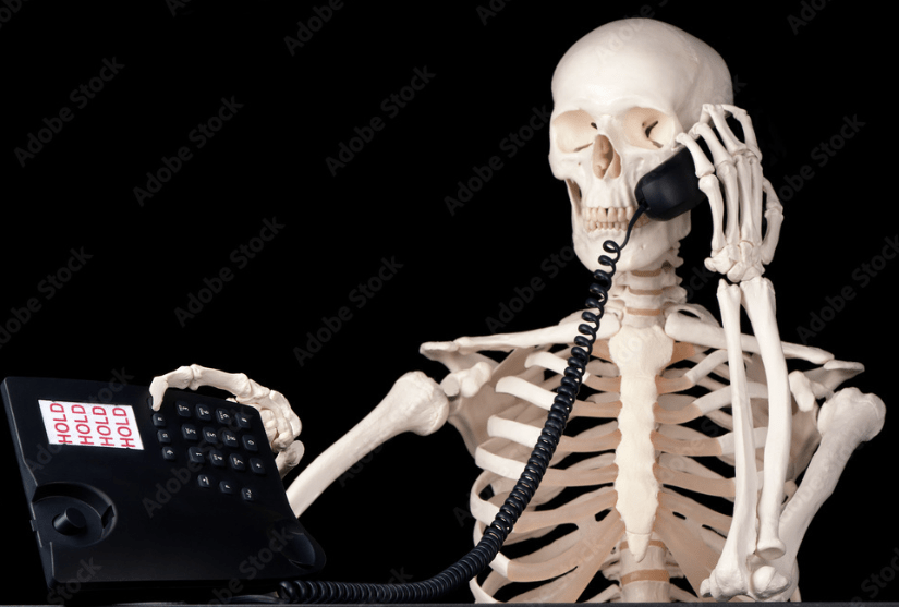 Skeleton On Phone Blank Template Imgflip