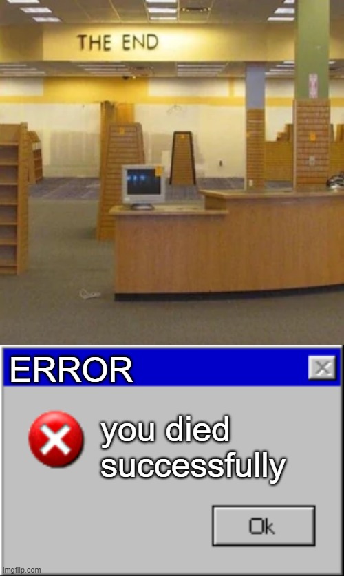Image tagged in windows error message,the backrooms Imgflip