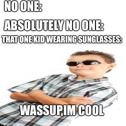 Image tagged in cool kid,sunglasses,memes Imgflip