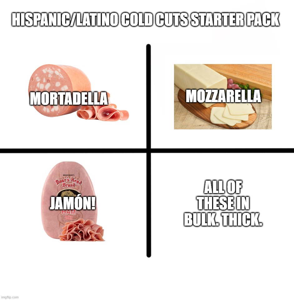 Hispanic/Latino Cold Cuts Starter Pack Imgflip