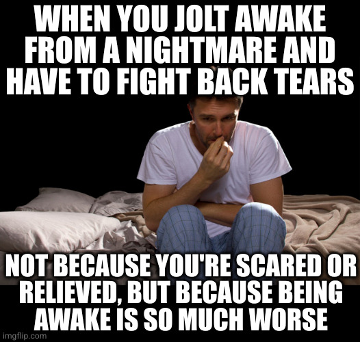 Sometimes night terrors are preferable to the waking nightmare Imgflip