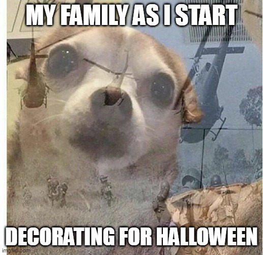 My family as I start decorating for halloween Imgflip