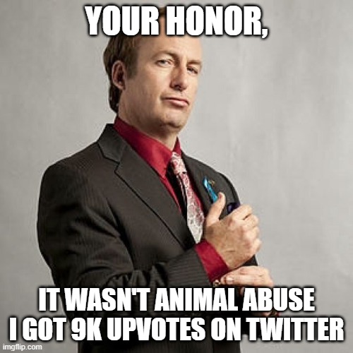 I got 9k upvotes on twitter! Imgflip