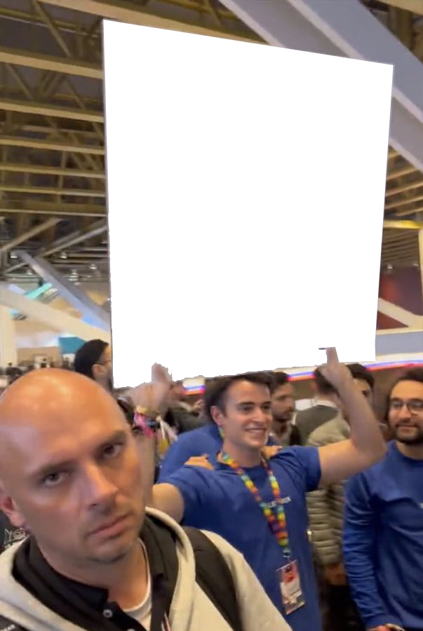 Caner holding banner Memes Imgflip