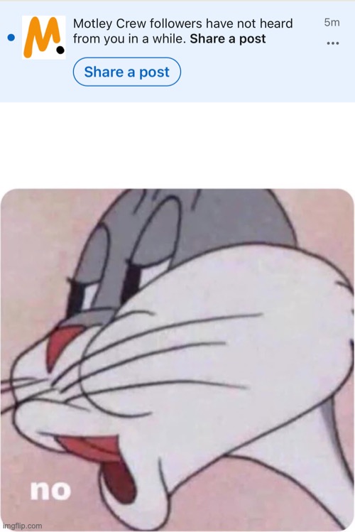 Image tagged in bugs bunny no Imgflip