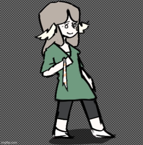 [child Quandria] receives [iconic hair tie] from [Lightning man with no