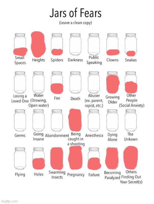 Jars of Fears but my friend's fears Imgflip