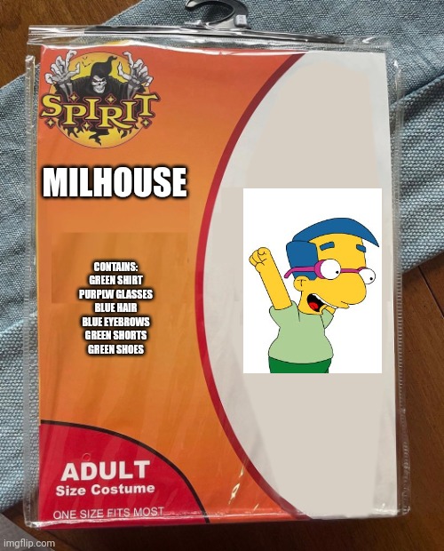 Spirit Halloween Limited Edition Milhouse costume Imgflip