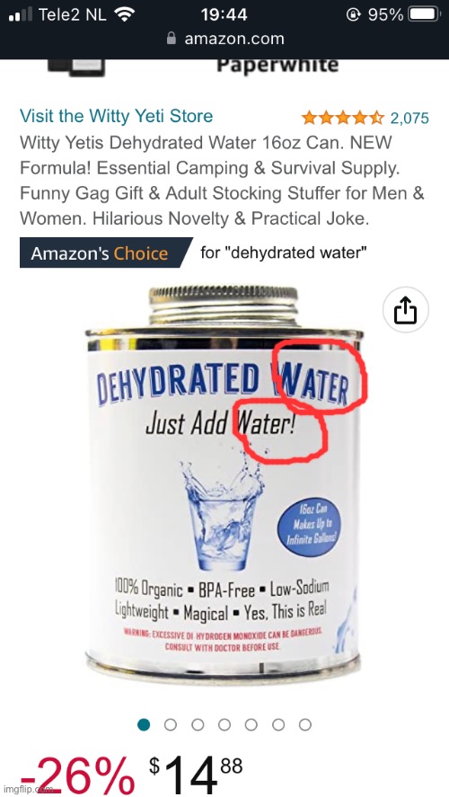 Dehydrated water Imgflip