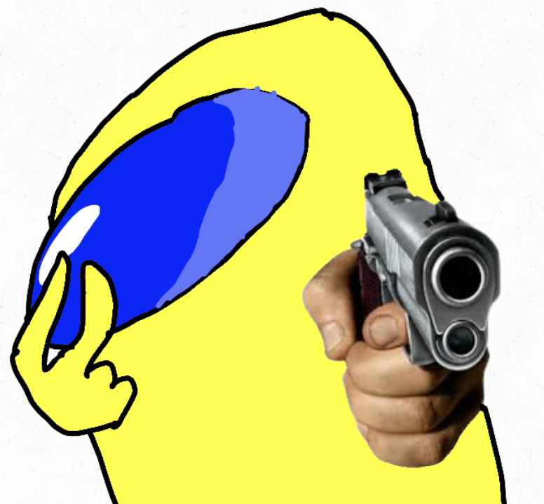 Among Us with a Gun Blank Template Imgflip