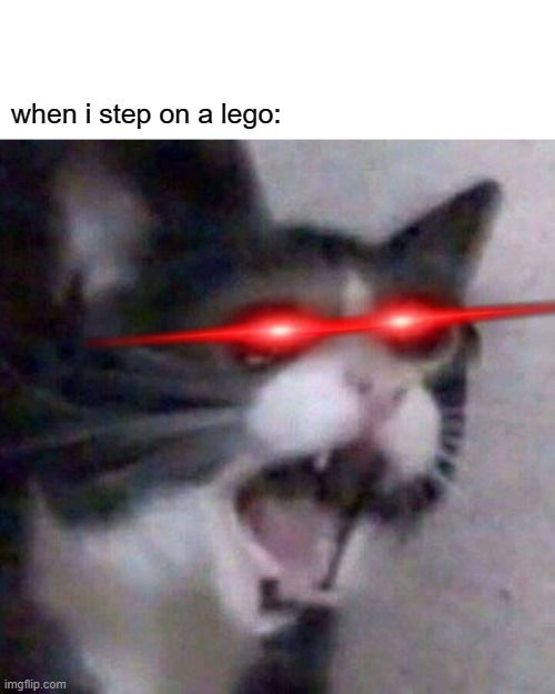 stepping on a lego HURTS like shit Imgflip