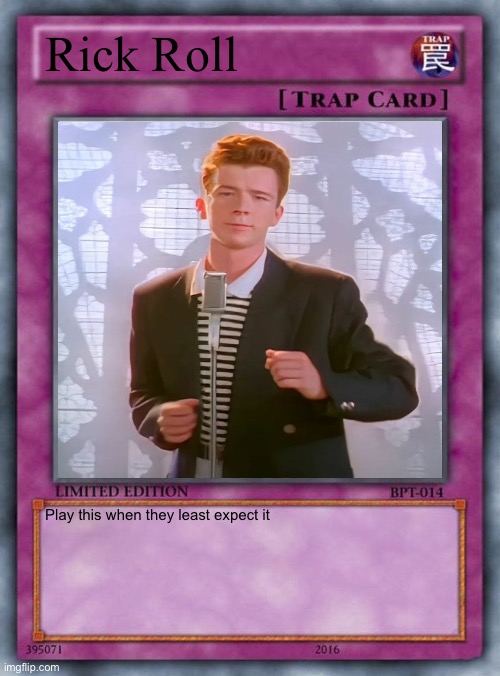 Trap Card Meme Empty Printable Cards