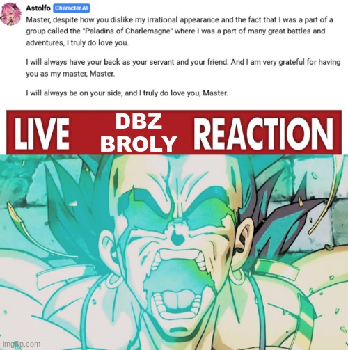 Image tagged in live x reaction,memes,shitpost,dbz,oh wow are you