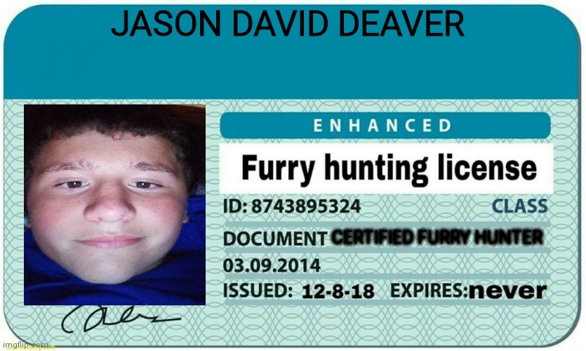 furry hunting license Imgflip