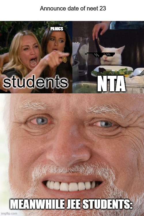 Image tagged in memes,woman yelling at cat,hide the pain harold Imgflip