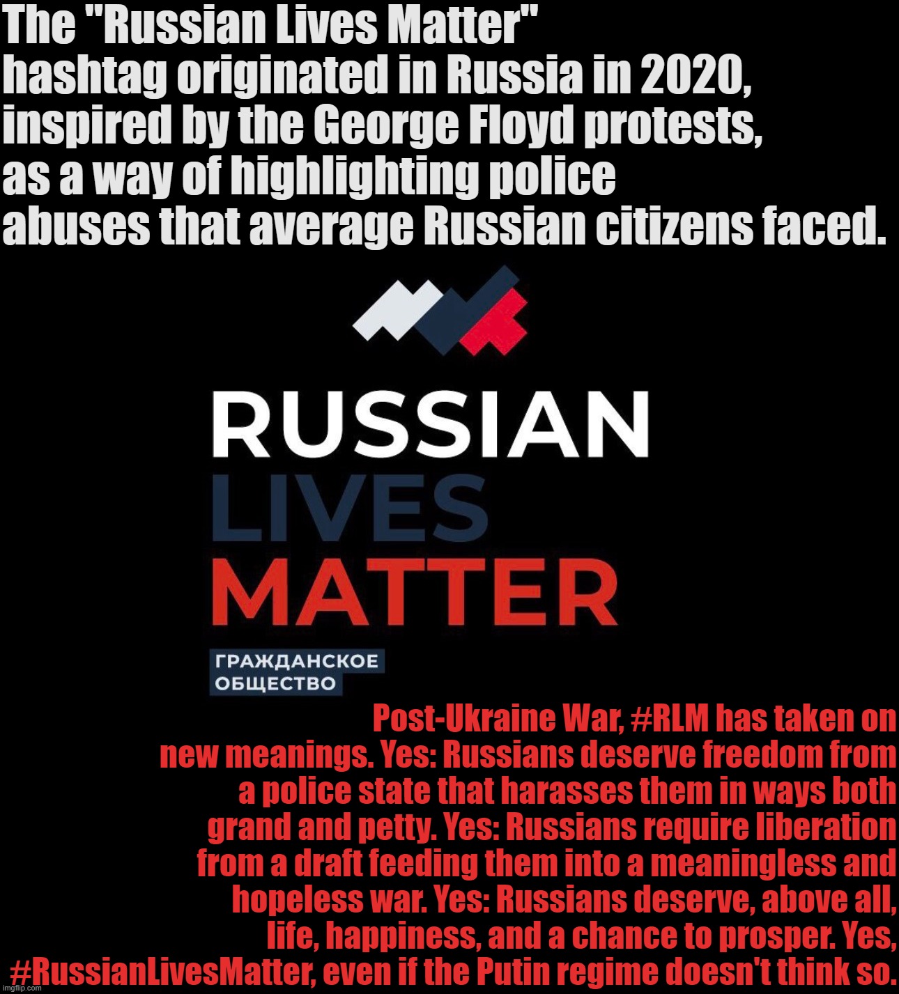 History and evolution of Russian Lives Matter. Imgflip