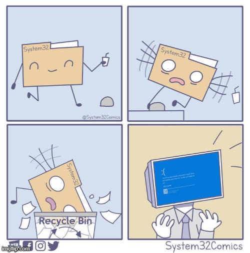 Image tagged in computer,files,recycle bin Imgflip