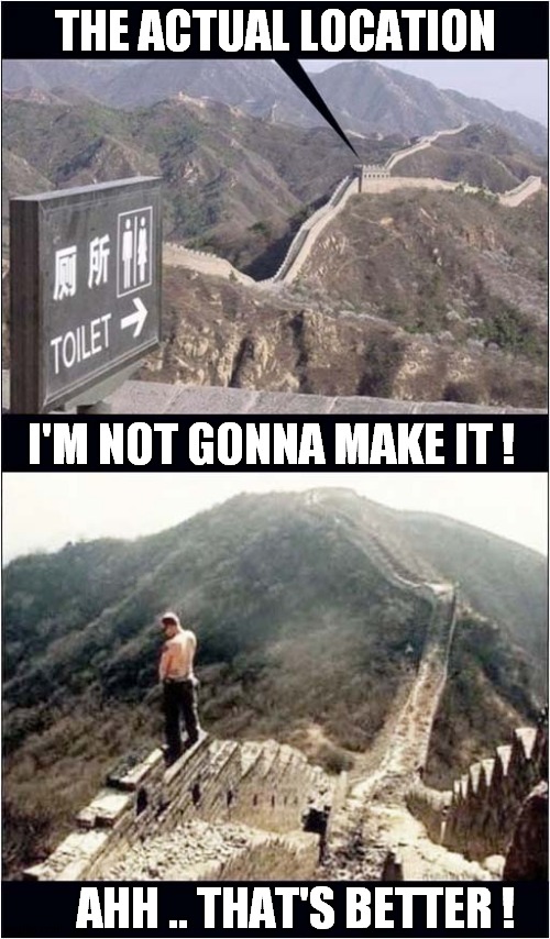 Toilet Facilities On The Great Wall Of China Imgflip
