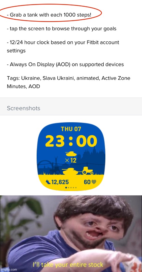 This Fitbit clock face Imgflip