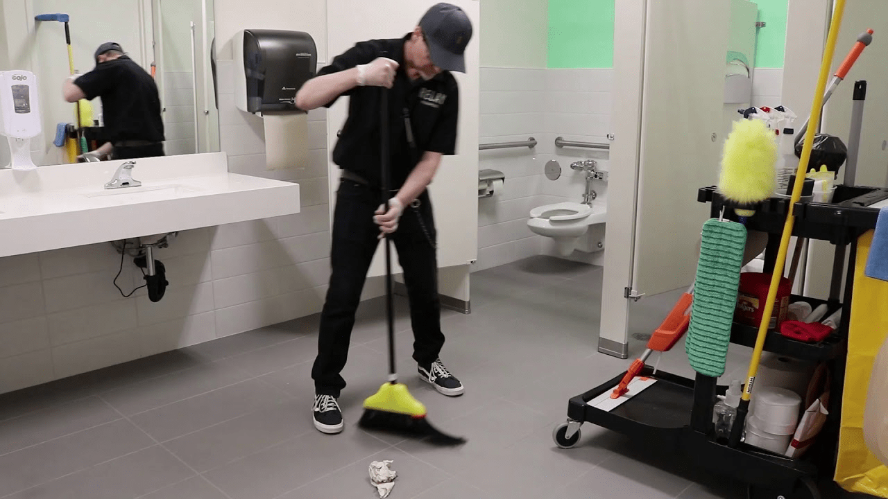 Janitor cleaning bathroom Blank Template Imgflip