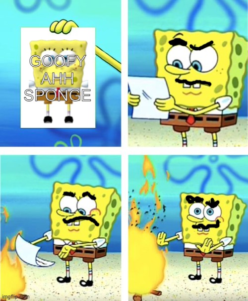 Spongebob Burning Paper Imgflip