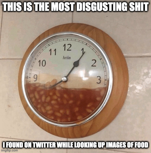 Clock With Chili Beans Imgflip