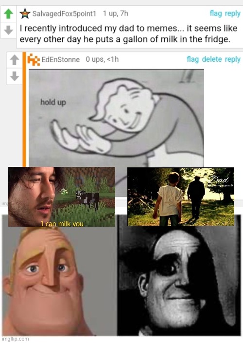 Dad and the milk Imgflip