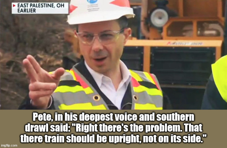 Image tagged in pete buttigieg,train wreck Imgflip