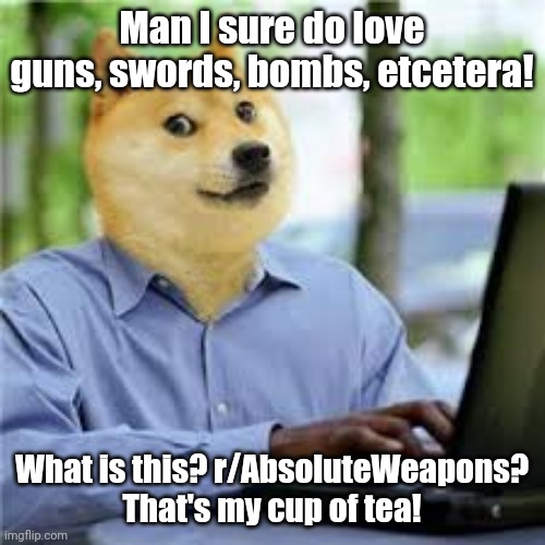 Doge visits r/AbsoluteWeapons Imgflip