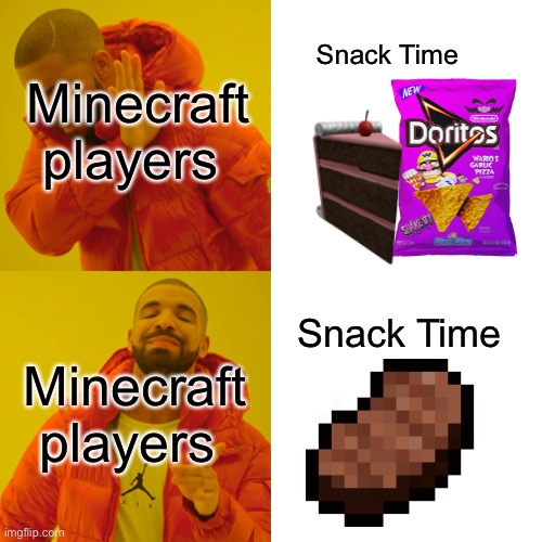 Snack Time portrayed by Minecraft Imgflip