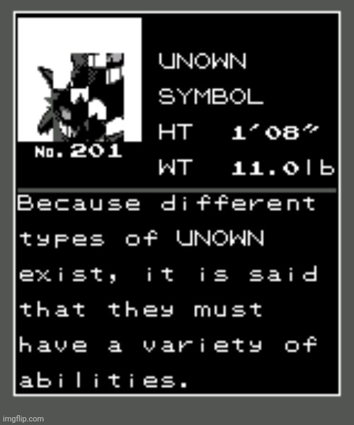 Unown glitch pokemon Imgflip