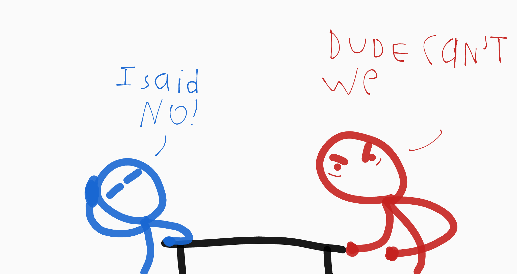 Blue just said no. Blank Template Imgflip