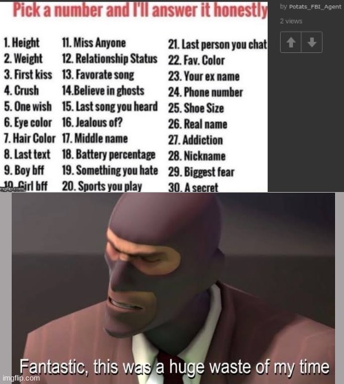 Me By The Numbers Template