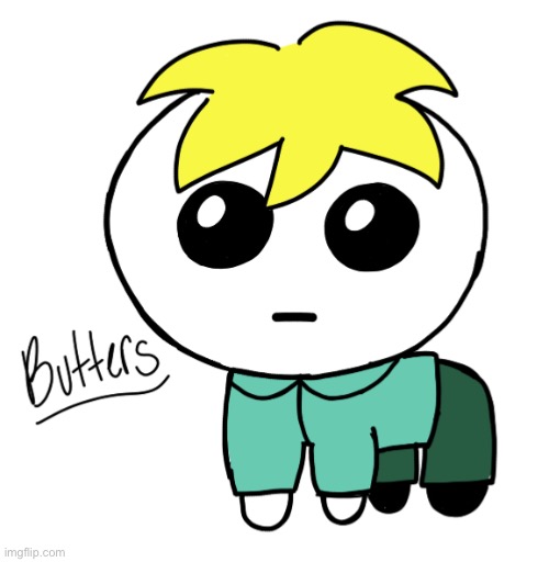 Image tagged in drawing,butters stotch,south park,yippee Imgflip