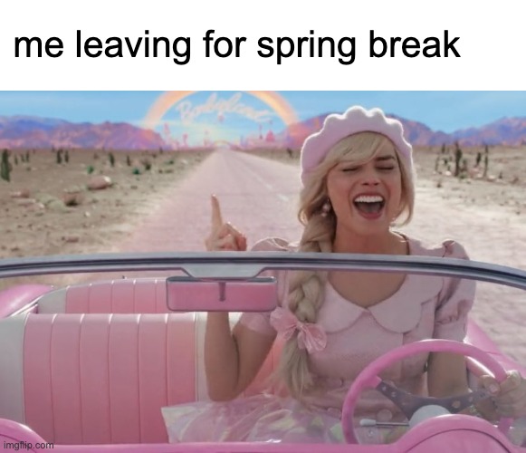 margot robbie barbie driving Memes Imgflip