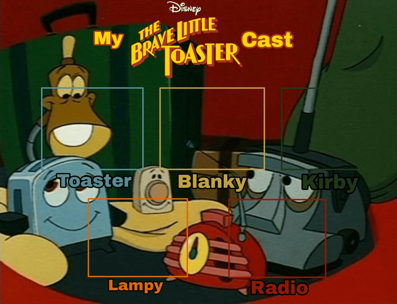 The Brave Little Toaster Cast Blank Template Imgflip