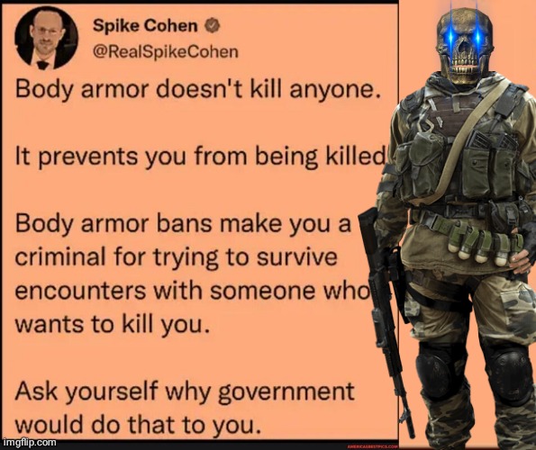 Body Armour bans make no sense Imgflip
