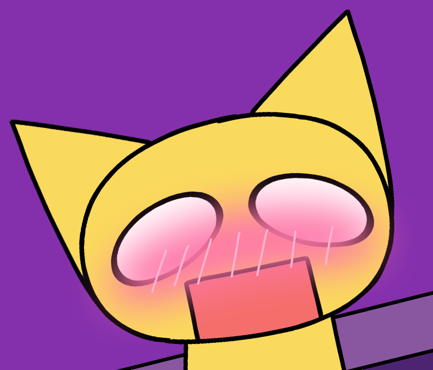 Aimkid Yellow Cat blushing Blank Template Imgflip