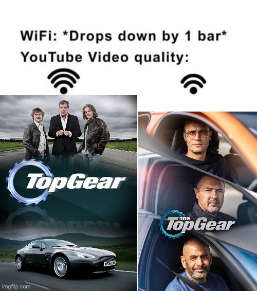 Image tagged in top gear,wifi drops Imgflip
