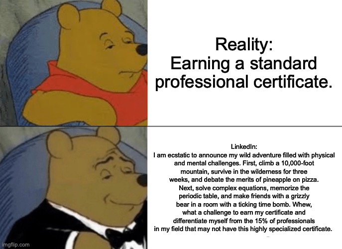 Reality vs. LinkedIn Imgflip