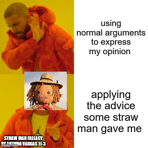 Straw man fallacy meme by turo Imgflip