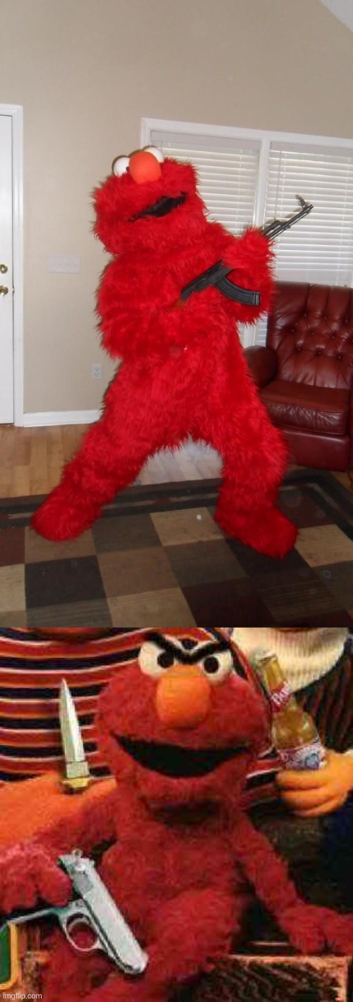 Image tagged in russian elmo holding ak and ip address,gangsta elmo
