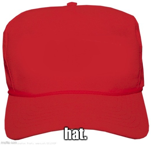 blank red MAGA hat Imgflip