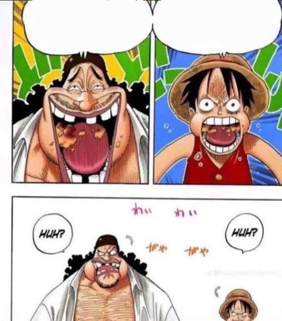 luffy black beard huh Memes Imgflip