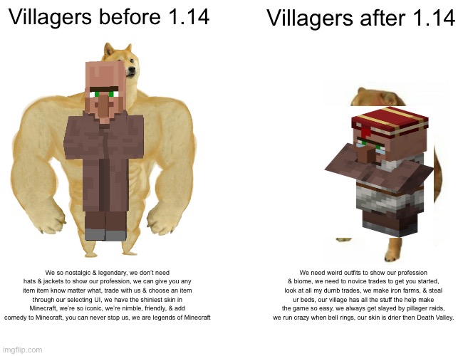 Villagers were better before 1.14 Imgflip