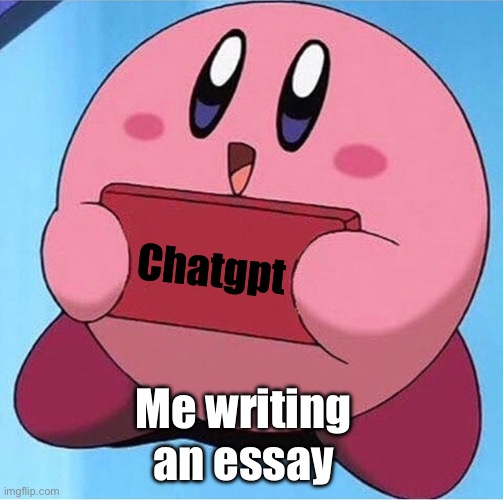 Kirby holding a sign Imgflip