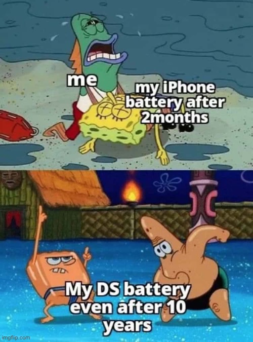 Seriously, DS batteries are STRONK Imgflip