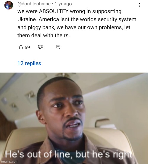 he's out of line but he's right Imgflip