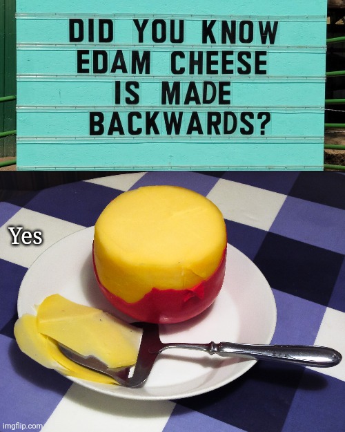 Edam made backwards Imgflip