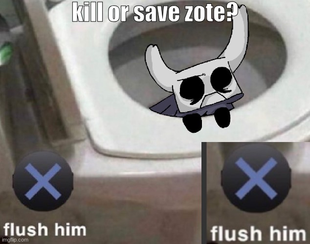 Flush or spare Zote Imgflip